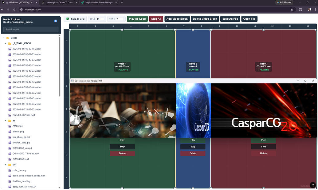 Multivideo CasparCG Controller – A lightweight web-based surface for ...