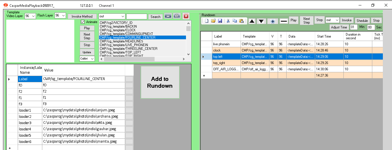 casparcg data from excel